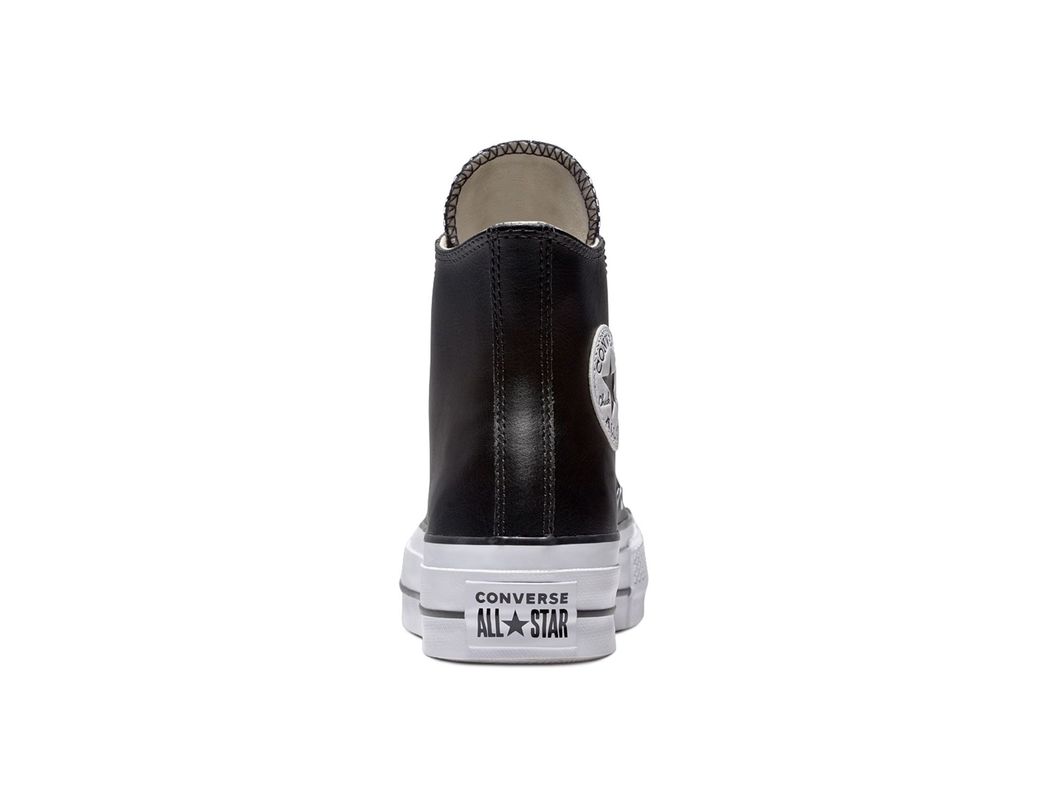 Zapatilla Converse Chuck Taylor Plataforma Cuero Negro hi-3
