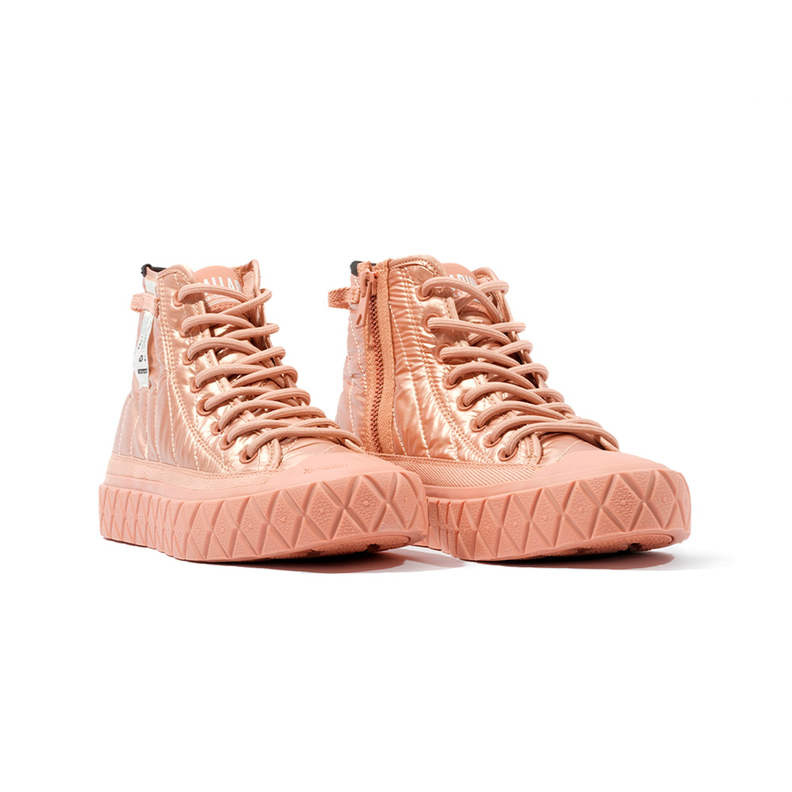 Zapatilla Mujer Palladium Palla Ace Re-Qulit Oro Rosa-4