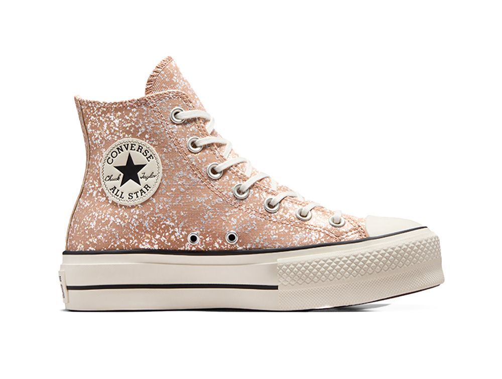 Zapatilla Converse Chuck Taylor Lift Hi Glitter Mujer Rosado-0