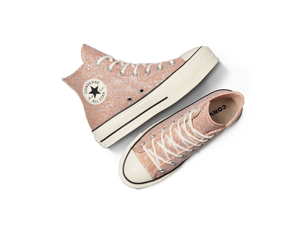 Zapatilla Converse Chuck Taylor Lift Hi Glitter Mujer Rosado-3