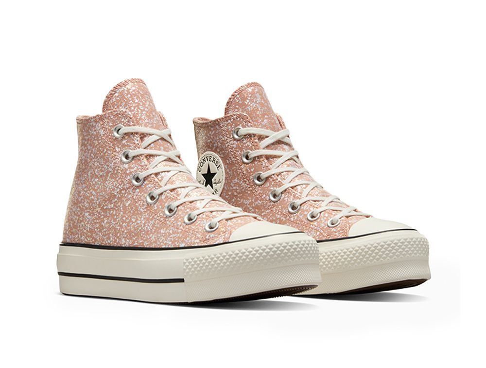 Zapatilla Converse Chuck Taylor Lift Hi Glitter Mujer Rosado-4