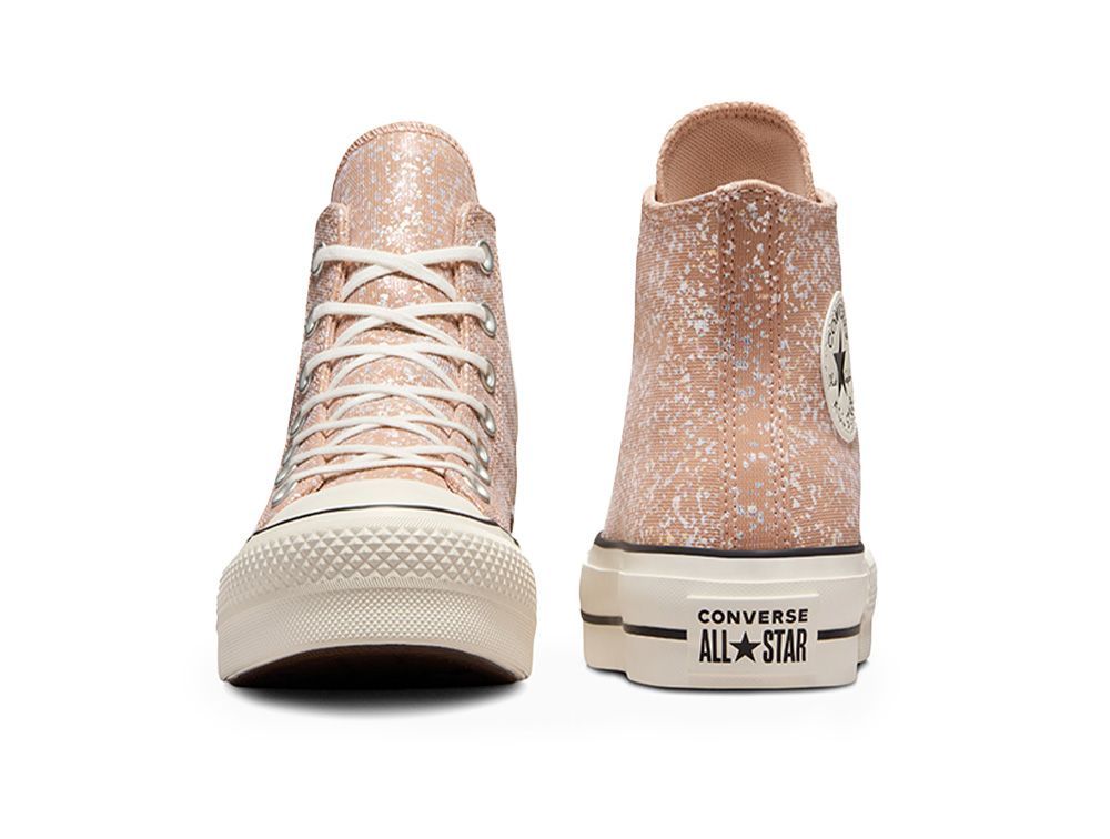 Zapatilla Converse Chuck Taylor Lift Hi Glitter Mujer Rosado-5