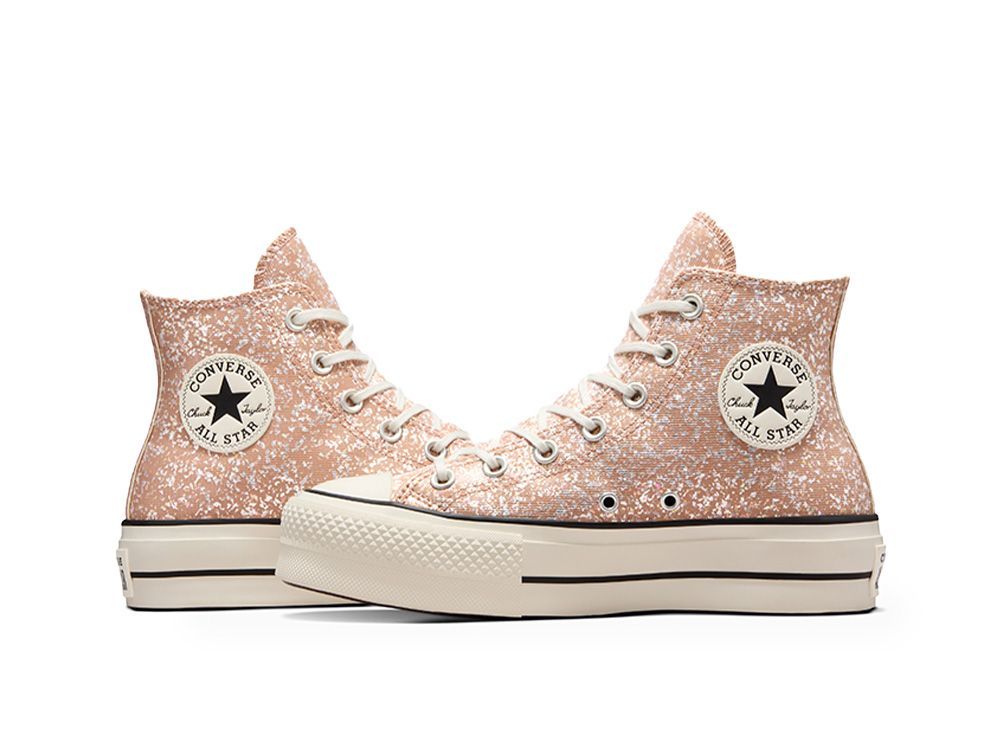Zapatilla Converse Chuck Taylor Lift Hi Glitter Mujer Rosado-6