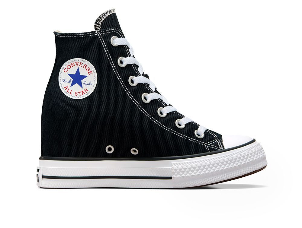 Zapatilla Converse Chuck T Wedge Mujer Negro-0