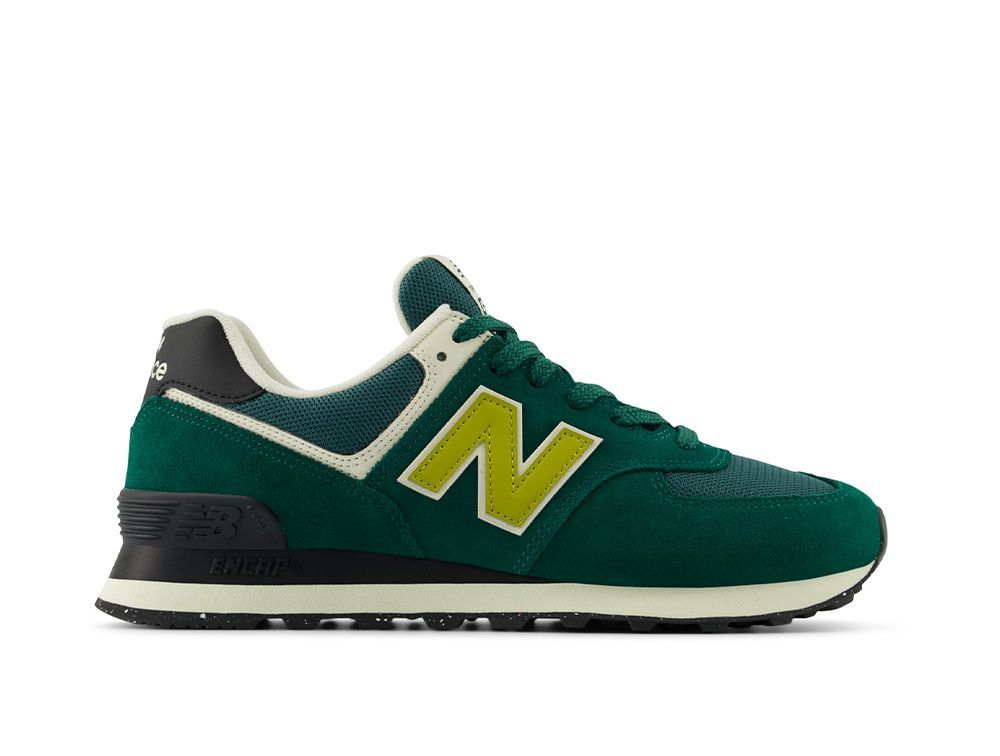 Zapatilla New Balance 574 Hombre Verde - Amarillo - Negro-0