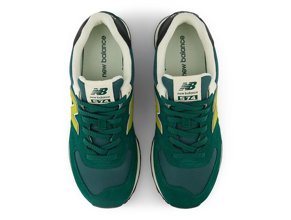 Zapatilla New Balance 574 Hombre Verde - Amarillo - Negro-2