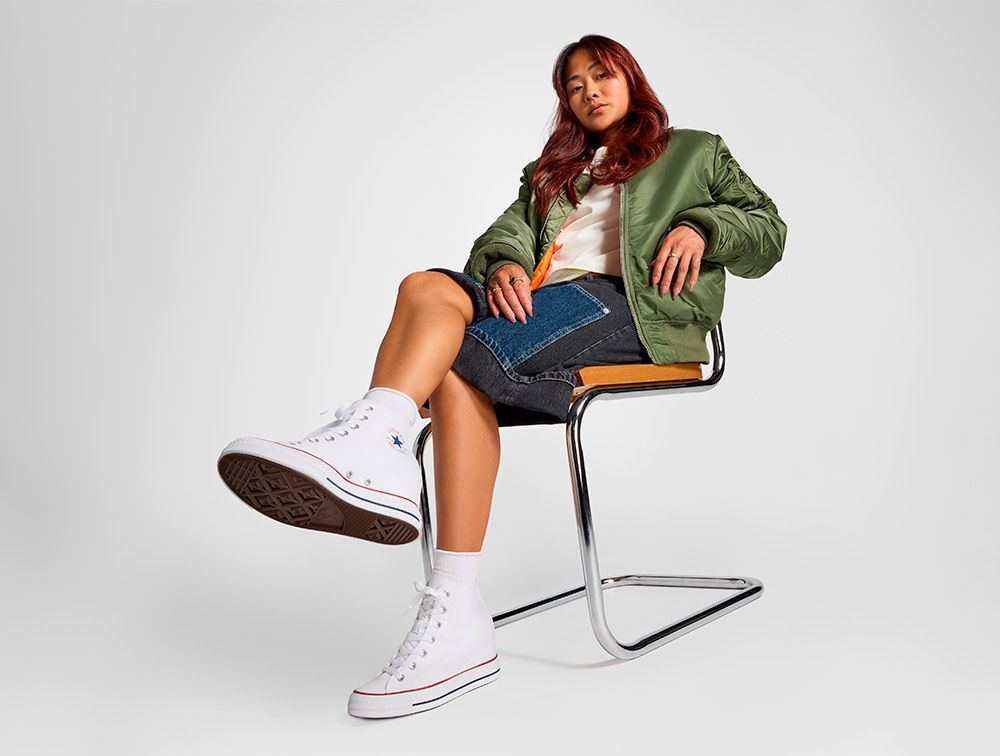 Zapatilla Converse Chuck T Wedge Mujer Blanco-7