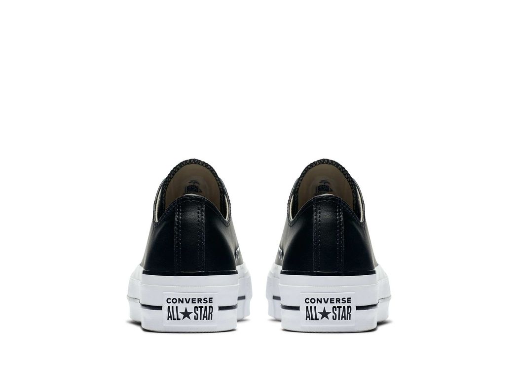 Zapatilla Converse Chuck Taylor Plataforma Cuero Mujer Negro-6