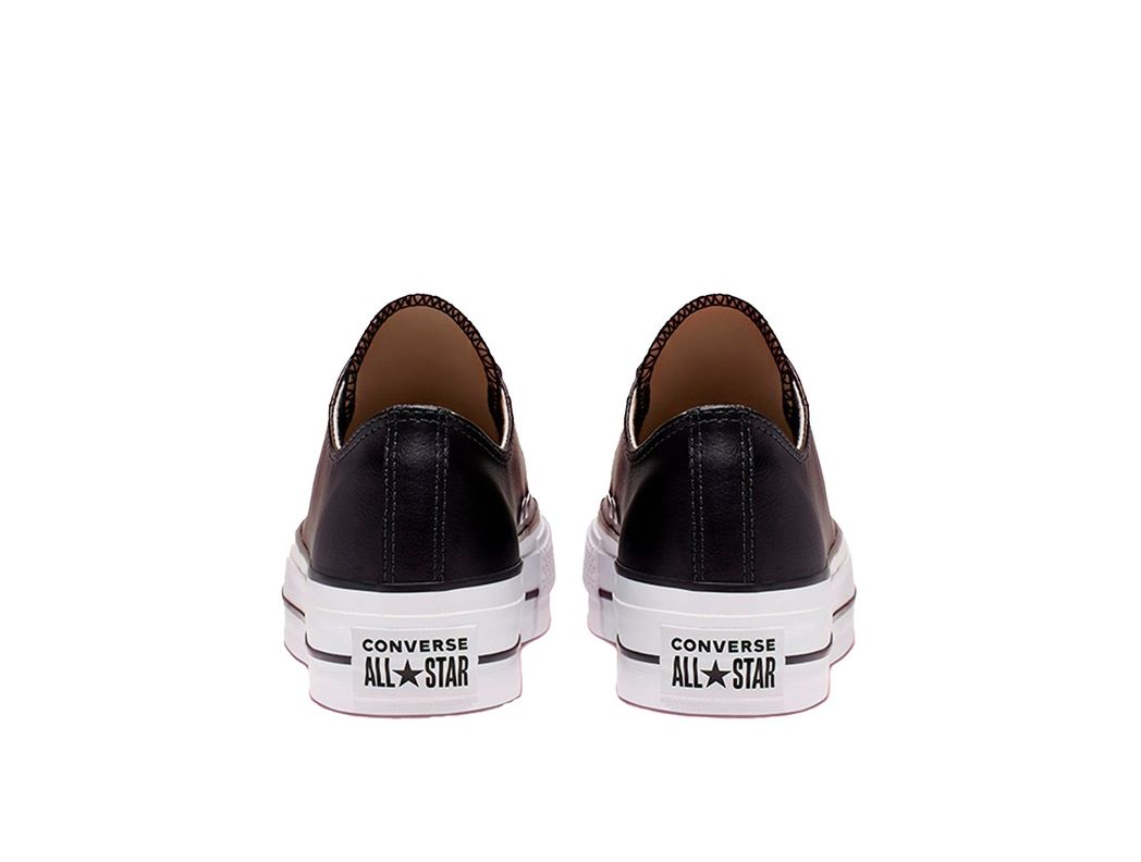 Zapatilla Converse Chuck Taylor Plataforma Cuero Mujer Negro-9