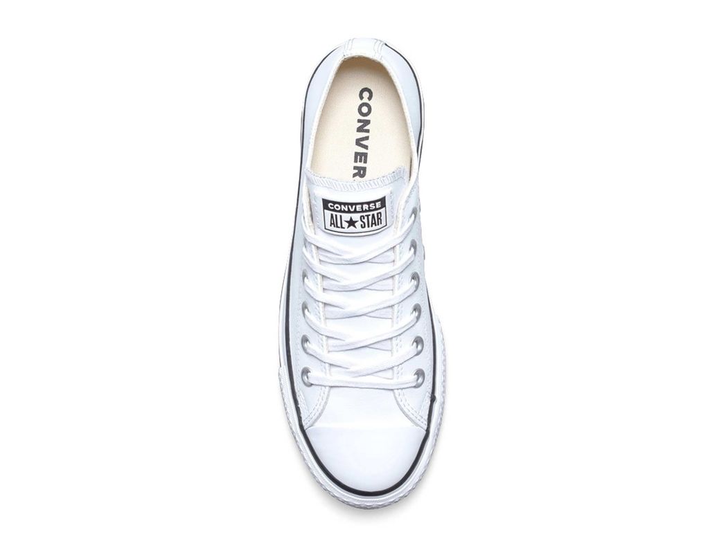 Zapatilla Converse Chuck T. Plataforma Cuero Mujer Blanco-6