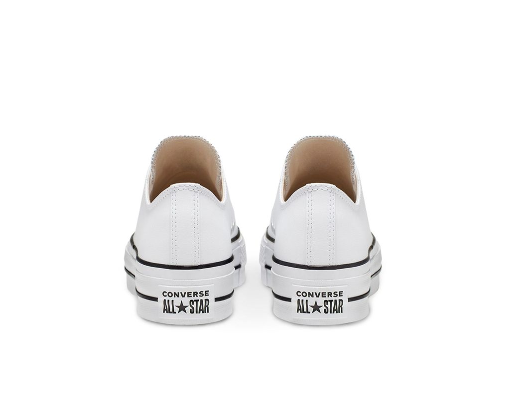 Zapatilla Converse Chuck T. Plataforma Cuero Mujer Blanco-8