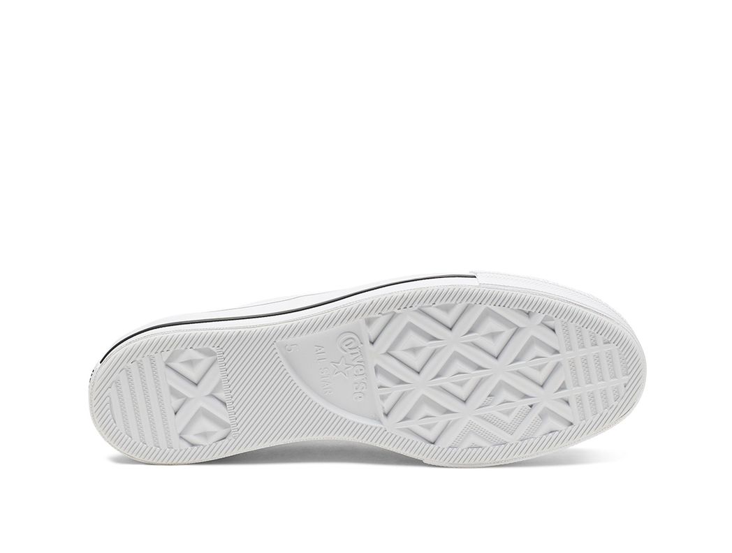Zapatilla Converse Chuck T. Plataforma Cuero Mujer Blanco-9