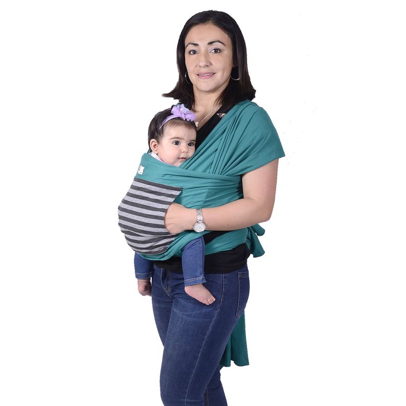 Fular Semielasticado Esmeralda Con Bolsillo Rayas-0