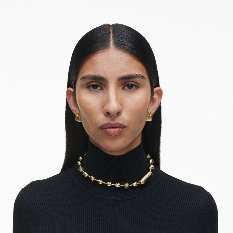 Collar Marc Jacobs Monogram Ball Chain Necklace-3