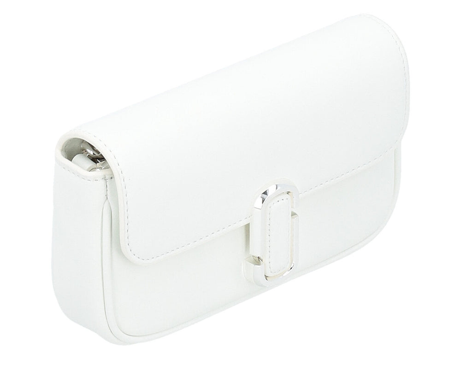 Cartera Marc Jacobs The Shoulder White Silver-1