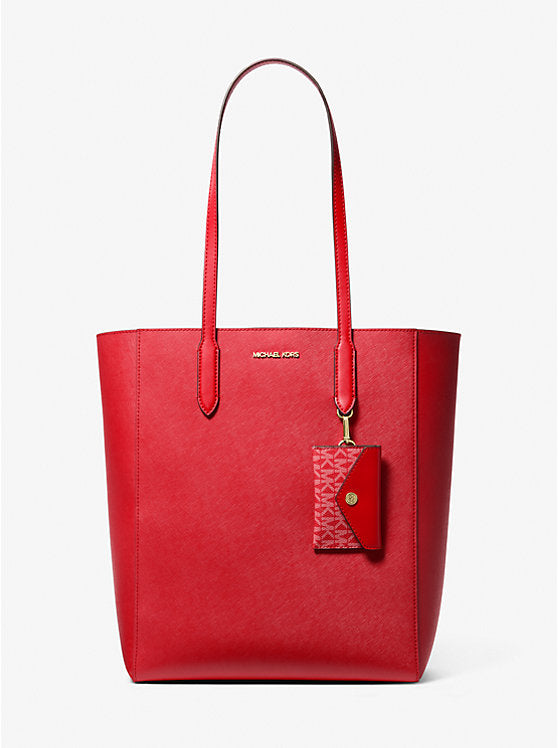 Cartera Tote Michael Kors Vincent Bright Red Rouge Vif-1