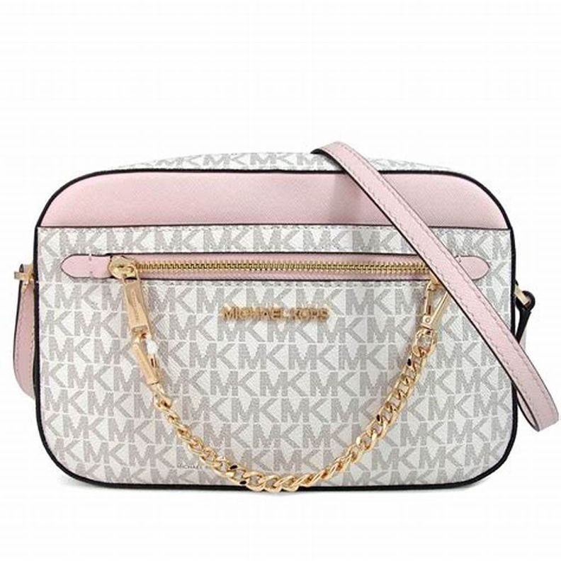 Crossbody Michael Kors Jet Set item Large Logo Powder blush multi-0