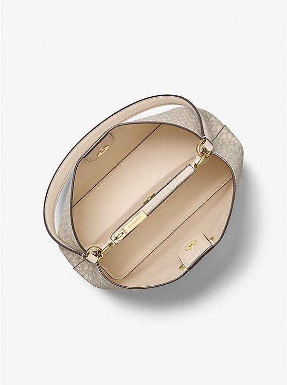 Cartera Michael Kors Pratt Pale Gold New-2