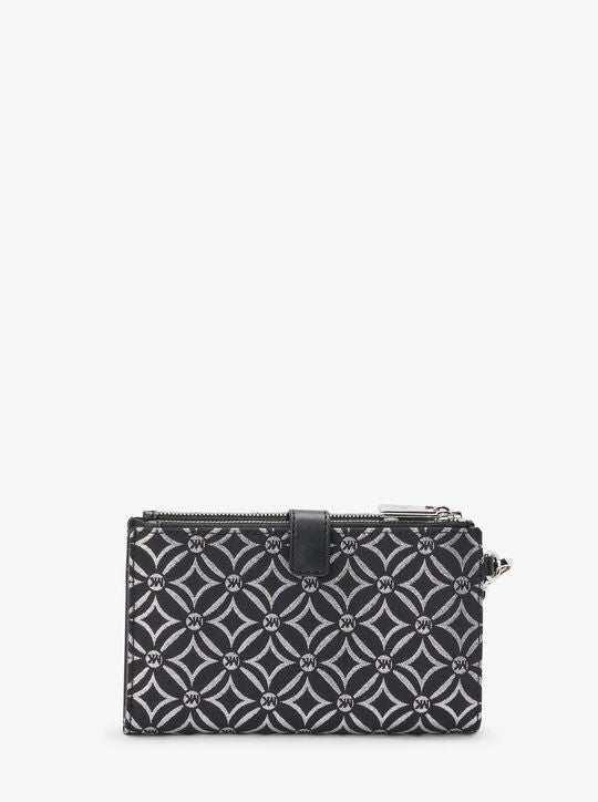 Billetera Michael Kors Jet Set Travel Black/Silver-2