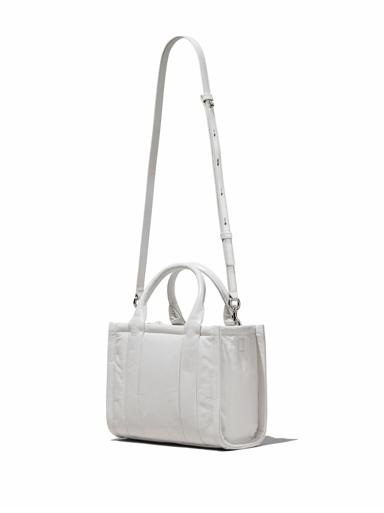 The Leather Tote bag Marc Jacobs Small White-1
