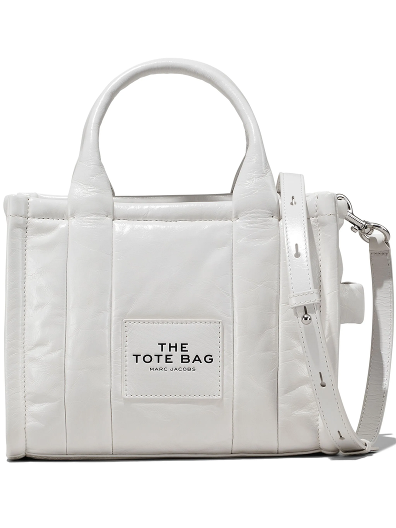 The Leather Tote bag Marc Jacobs Small White-6