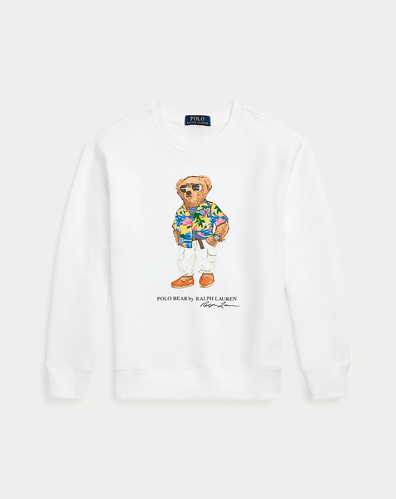 Poleron Polo Bear Ralph Lauren Fleece Sweatshirt White-0