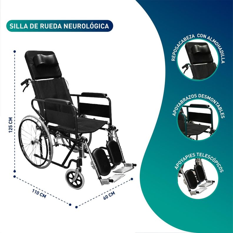 Silla De Ruedas Neurológica Premium Verde-1