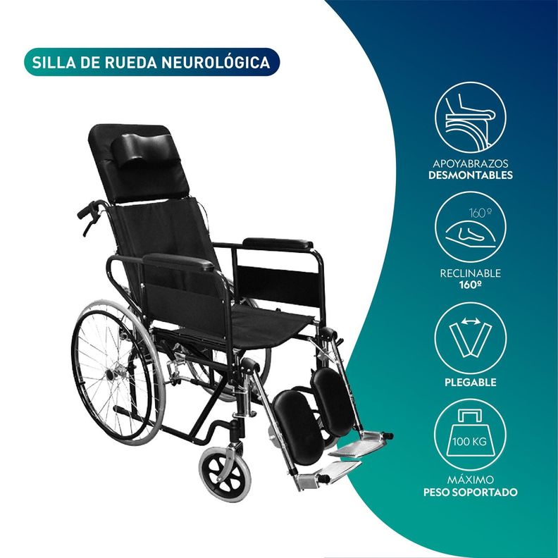 Silla De Ruedas Neurológica Premium Verde-2