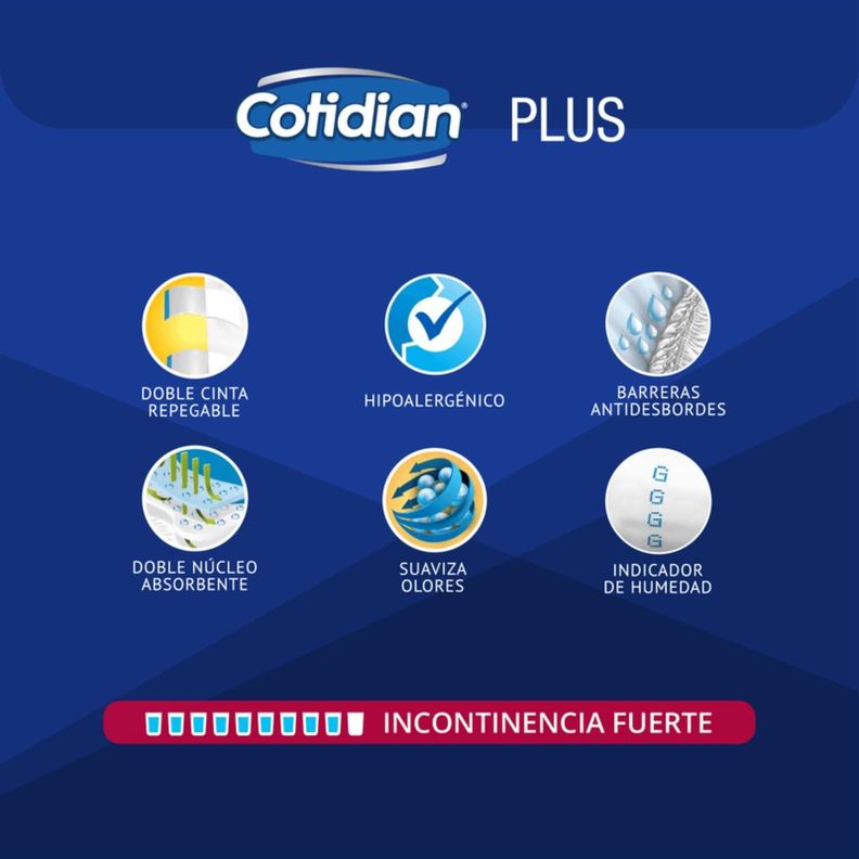 Pañal Adulto Cotidian Plus 36 Unid M-2