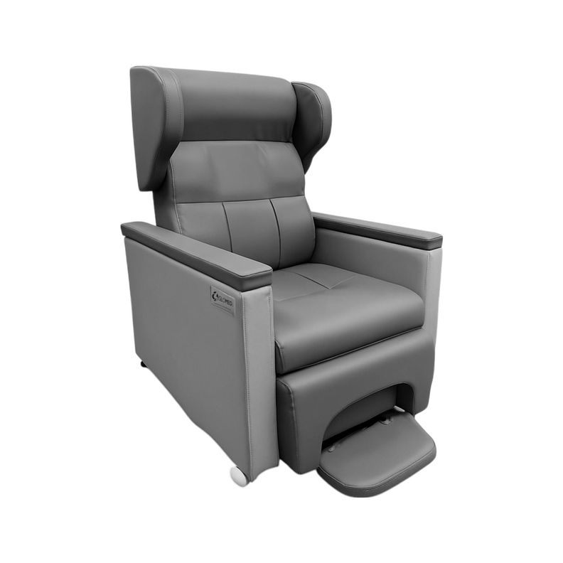 Sillon Reclinable Geriatrico Con Ruedas Gris