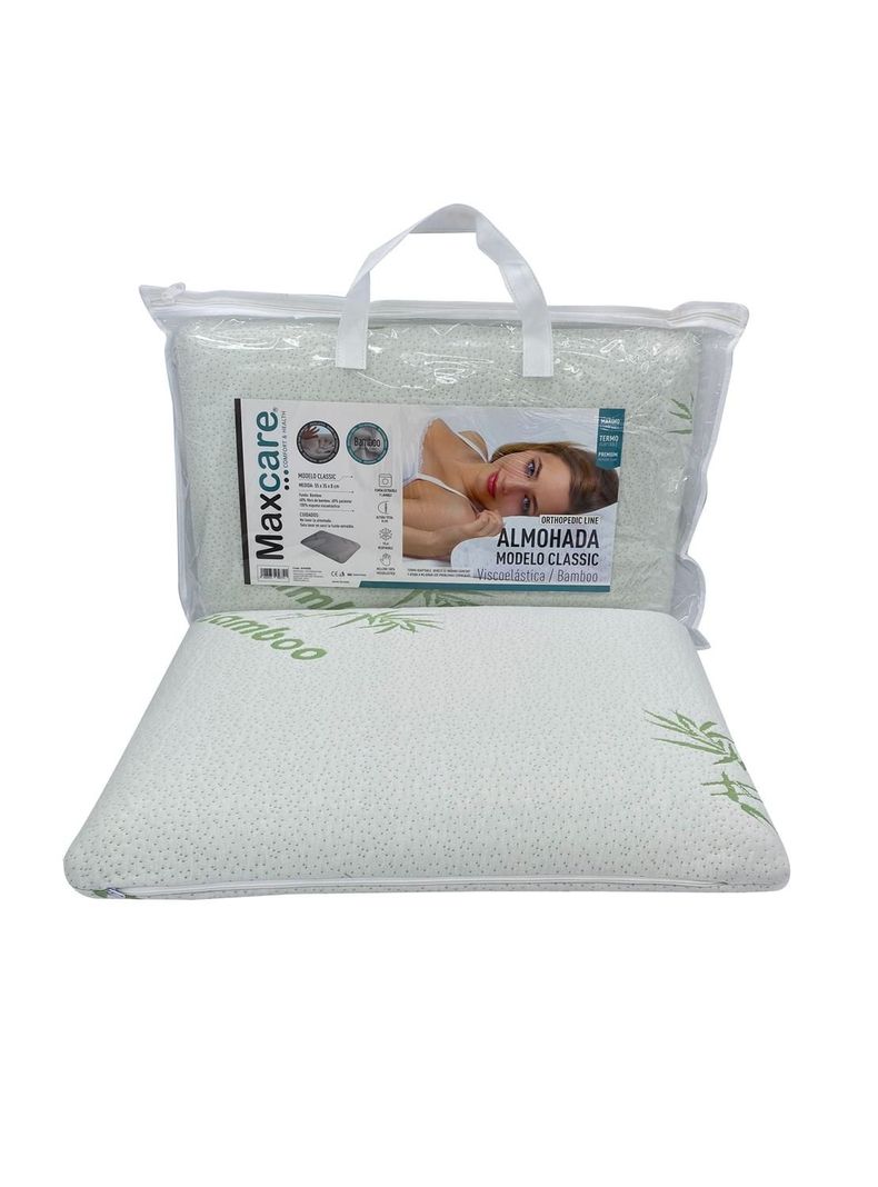 Almohada Viscoelástica Clásica Bamboo 55x35x8cm-3