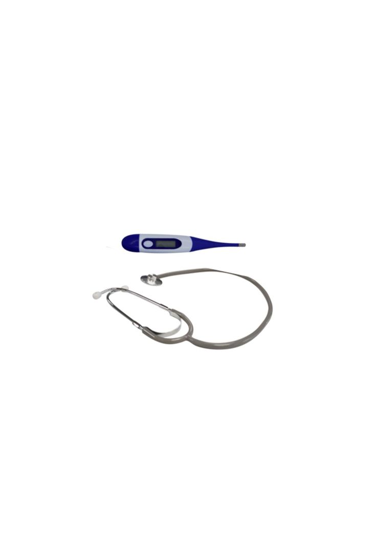 Pack estetoscopio básico gris + Termómetro digital flexible unidad-0