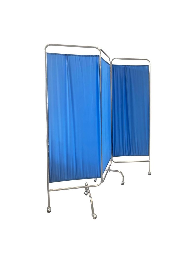 Biombo Separador 3 Cuerpos Acero Inoxidable Azul-1