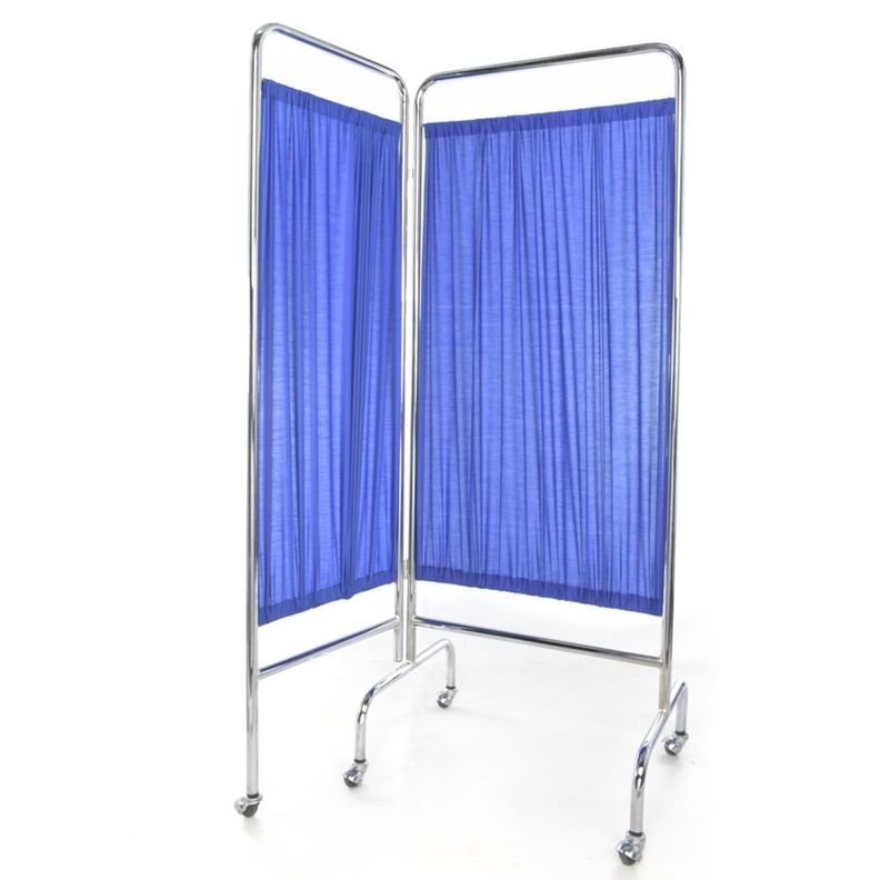 Biombo Separador 2 Cuerpos Acero Inoxidable - Azul-0