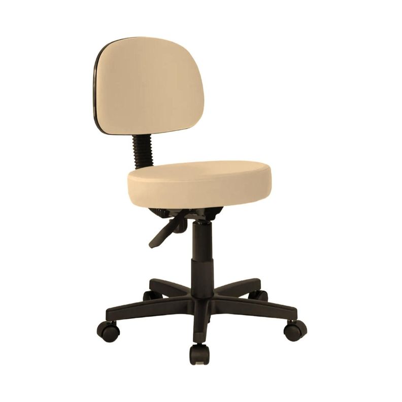 Piso Taburete Consulta Medica Con Respaldo - Beige-0