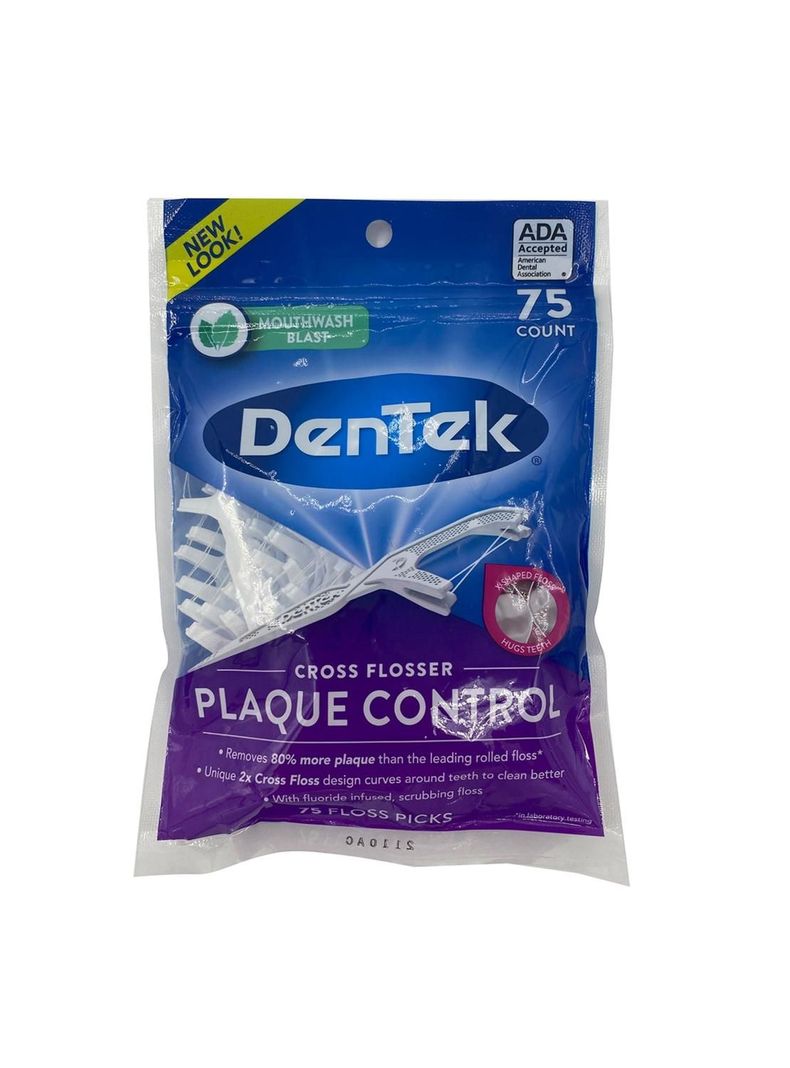 Hilo Dental Cross Flosser Dentek 75 Unidades-2