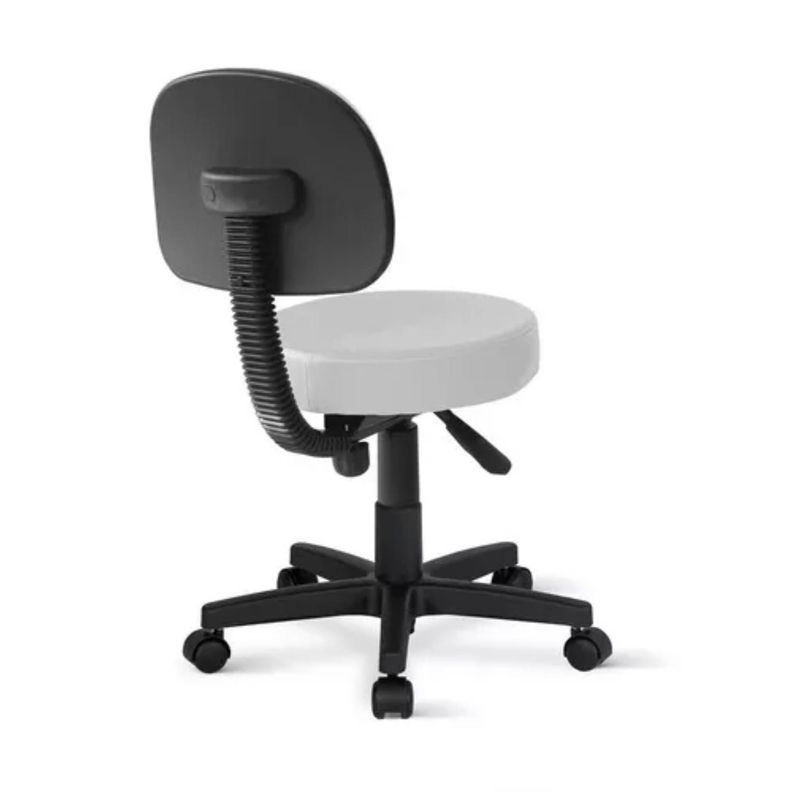 Piso Taburete Consulta Medica Con Respaldo - Blanco-1