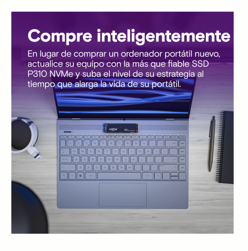 Unidad Ssd Crucial P310 PCIe NVMe 2280 M.2 SSD 500GB-3