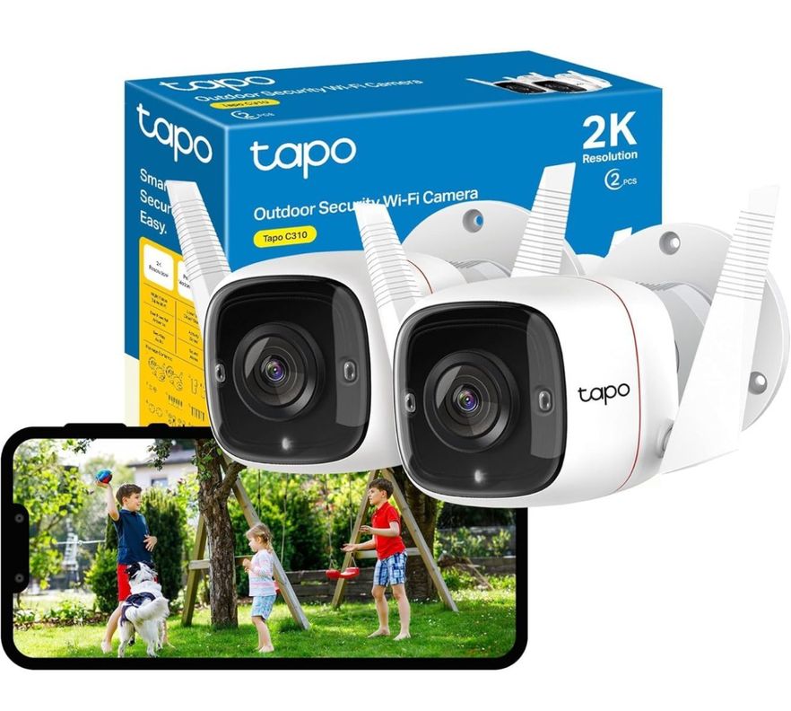Set 2 Cámaras Outdoor Tapo C310 Wi-Fi 2k Visión Nocturna + 128 GB-0