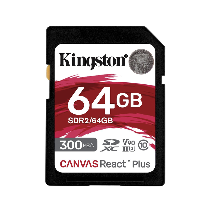 Memoria SD 64GB Canvas React Plus SDXC UHS-II 300R260W U3 V90 4K8K-0