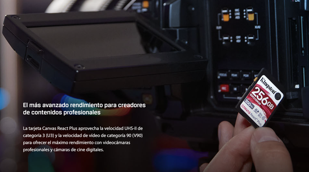 Memoria SD 64GB Canvas React Plus SDXC UHS-II 300R260W U3 V90 4K8K-5