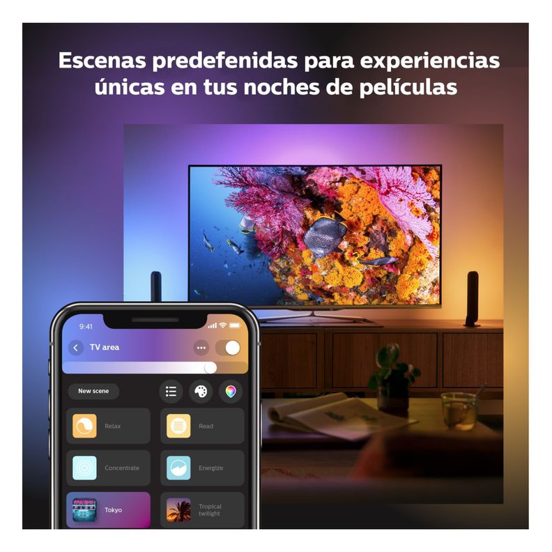 Philips Hue Play Barra V4 Single Adicional/ Extension Zigbee Bluetooth - Sin fuente-5