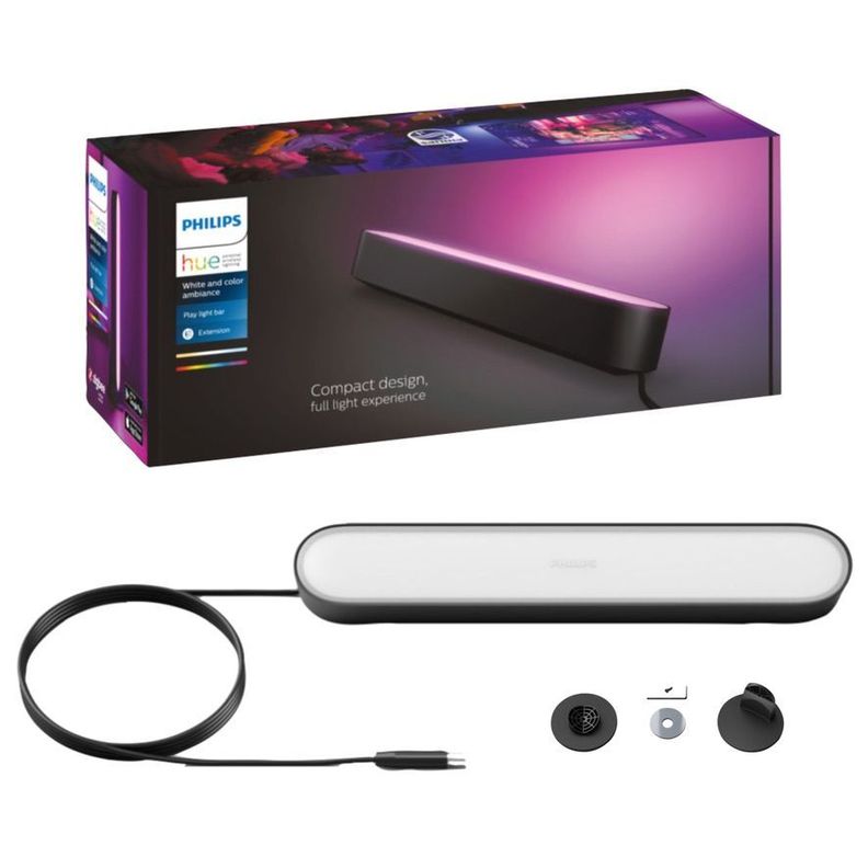 Philips Hue Play Barra V4 Single Adicional/ Extension Zigbee Bluetooth - Sin fuente-0