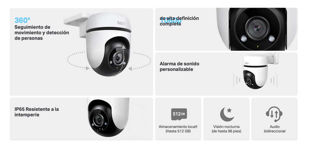 Cámara Giratoria Outdoor Tp-link Tapo C500 Visión Nocturna-1