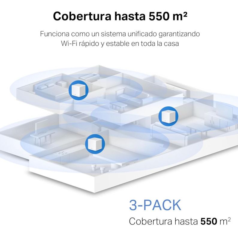 Set 3 Sistema Wi-fi 6 Mesh Mercusys Tp-link Halo H80x Ax3000-3