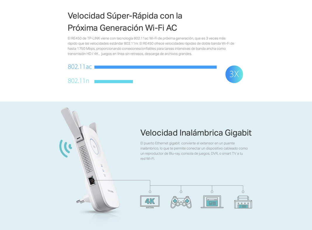 Amplificar Repetidor Mesh Wifi Tp-link Re450 Ac1750 One Mesh-3