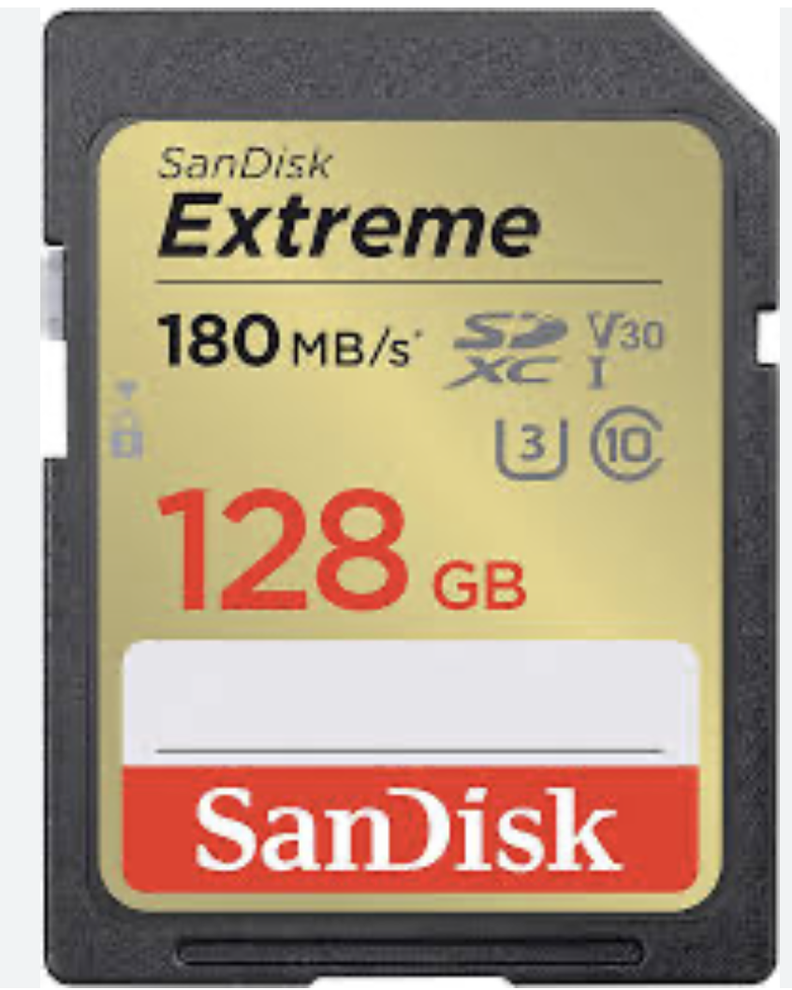 Tarjeta De Memoria Sd Uhs-i Sandisk Extreme 128GB 180 MB/S 4K V30-4