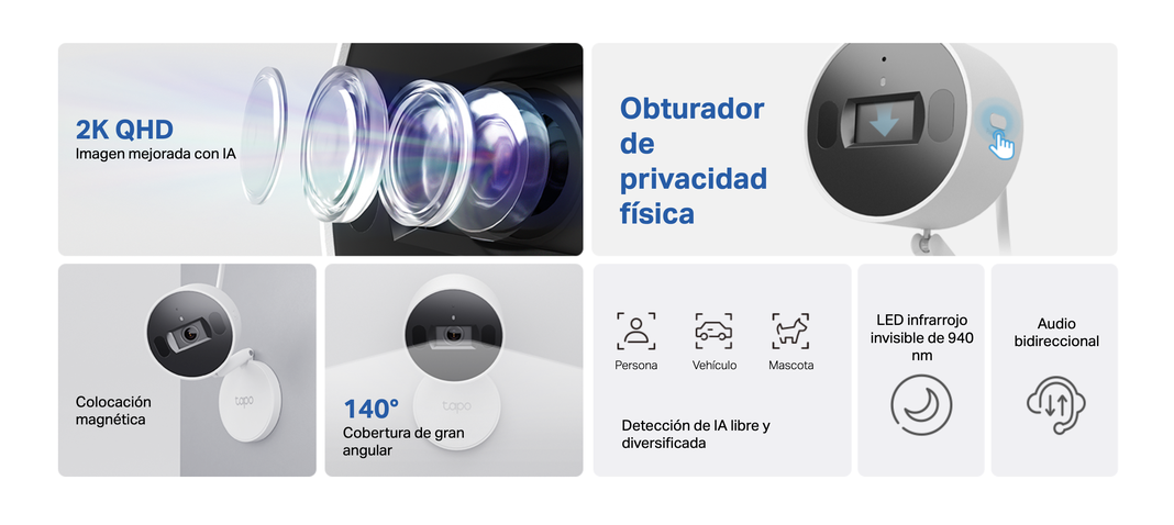  Camara Seguridad 2k Qhd Wi-fi 6 Tapo Homekit Alexa Google-4
