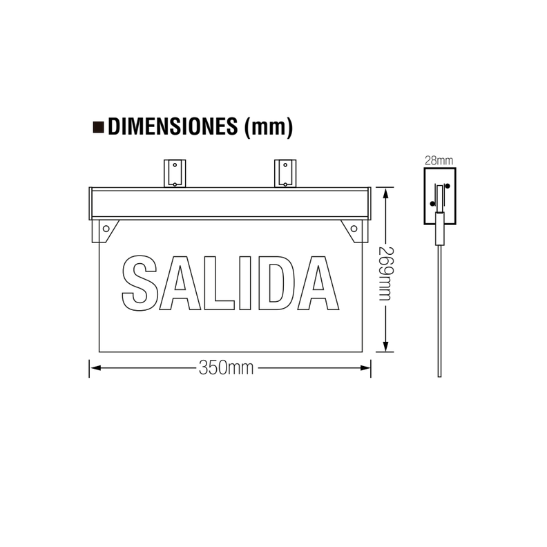 LETRERO LED “SALIDA”-2