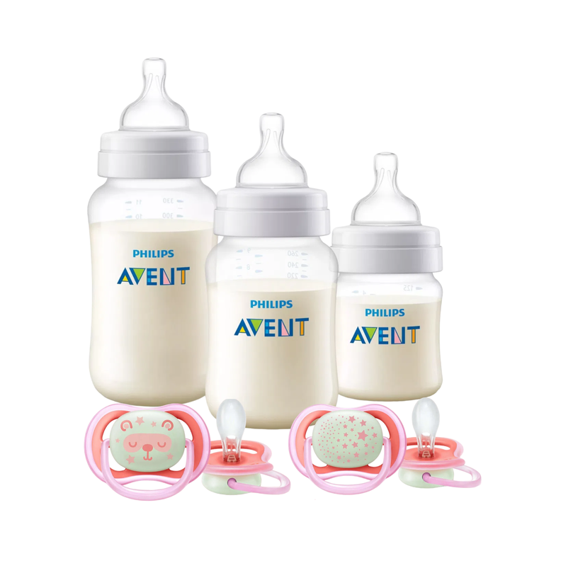 Set Avent 3 mamaderas más 2 chupetes 6-18m -0
